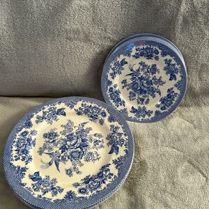 Royal Stafford Asiatic Pheasant 3 Large 12in Dark Blue Dinner Plate 4 small